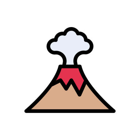volcano concept vector illustrationのイラスト素材