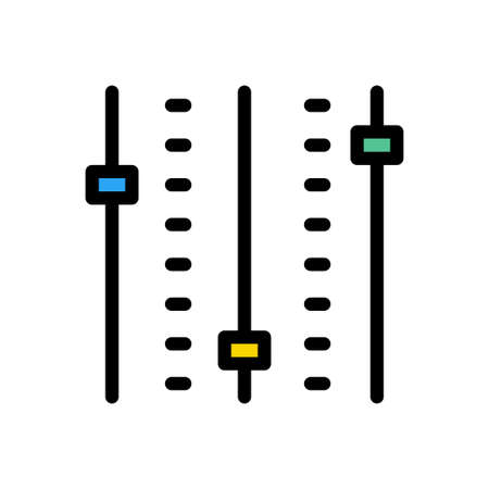 music adjustment concept vector illustrationのイラスト素材