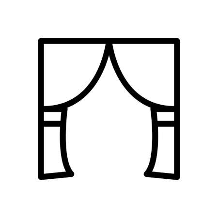 curtain concept illustration vectorのイラスト素材