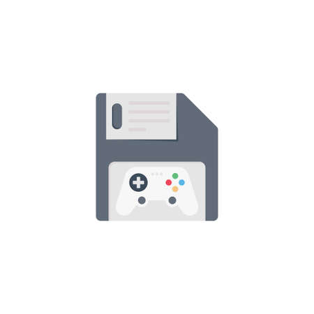 floppy vector flat colour iconのイラスト素材