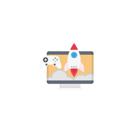 startup vector flat colour iconのイラスト素材
