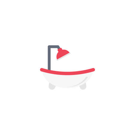 bath vector flat color iconのイラスト素材