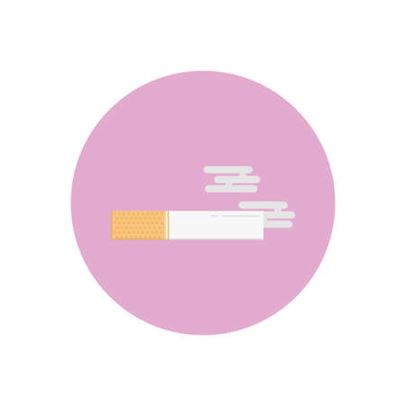 smoking vector flat color iconのイラスト素材