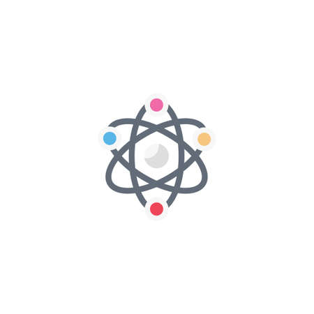 atom vector flat color iconのイラスト素材