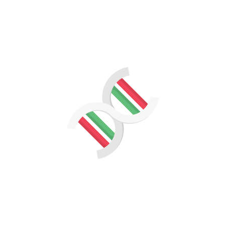 DNA vector flat color iconのイラスト素材