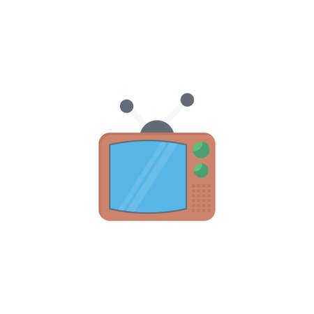 screen vector flat color iconのイラスト素材