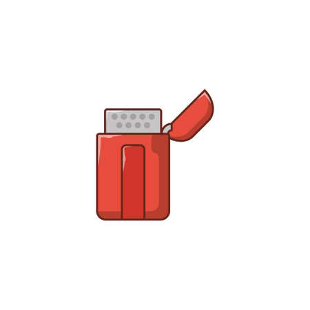 lighter vector line flat iconのイラスト素材
