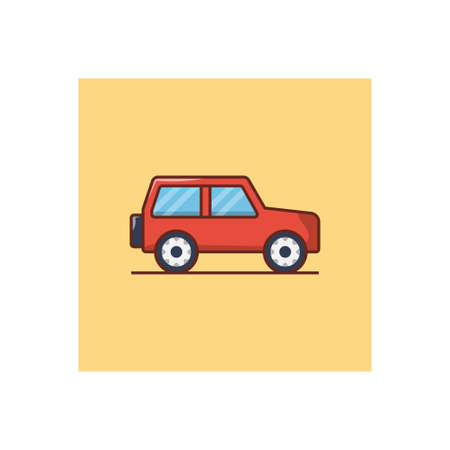 suv vector line flat iconのイラスト素材