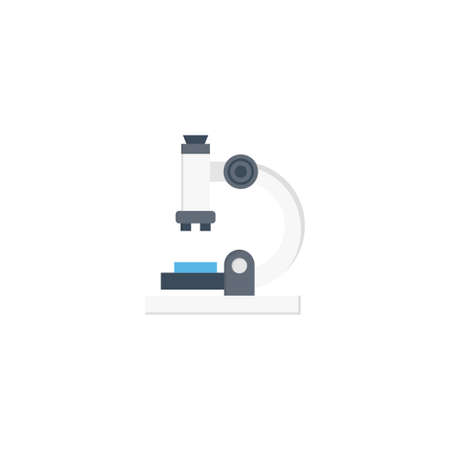 microscope vector flat colour iconのイラスト素材