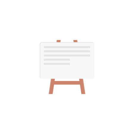 whiteboard vector colour flat iconのイラスト素材
