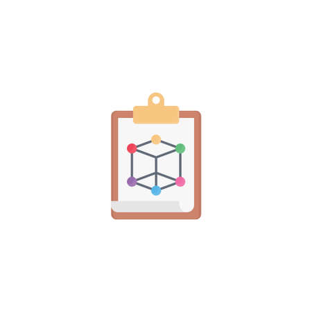 clipboard vector color flat iconのイラスト素材