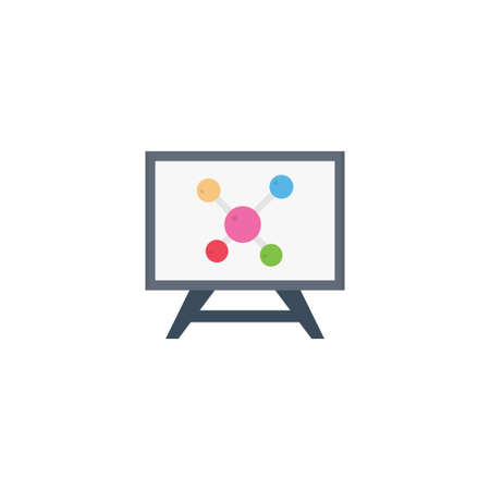 atom vector colour flat iconのイラスト素材