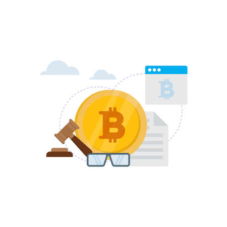 The bitcoin document is legal.のイラスト素材