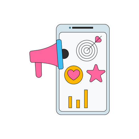 The marketing is happening online.のイラスト素材