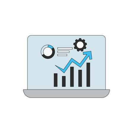 The graph bar is growing.のイラスト素材