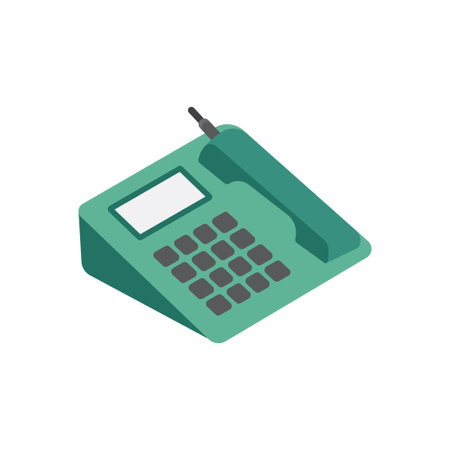 landline Vector illustration on a transparent background. Premium quality symbols. Flat icons for concept and graphic design.のイラスト素材