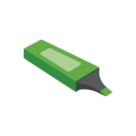 highlighter Vector illustration on a transparent background. Premium quality symbols. Flat icons for concept and graphic design.のイラスト素材