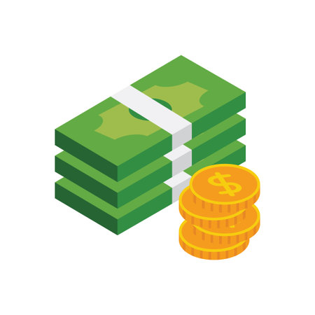 cash Vector illustration on a transparent background. Premium quality symbols. Flat icons for concept and graphic design.のイラスト素材