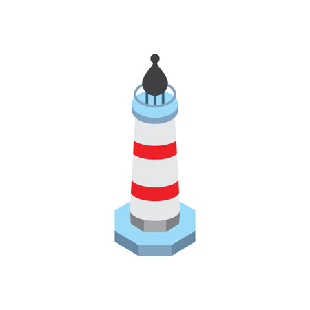 light house Vector illustration on a transparent background. Premium quality symbols. Flat icons for concept and graphic design.のイラスト素材
