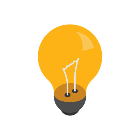 bulb Vector illustration on a transparent background. Premium quality symbols. Flat icons for concept and graphic design.のイラスト素材