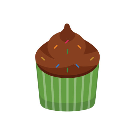 cupcake Vector illustration on a transparent background. Premium quality symbols. Flat icons for...