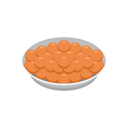 laddu Vector illustration on a transparent background. Premium quality symbols. Flat icons for concept and graphic design.のイラスト素材