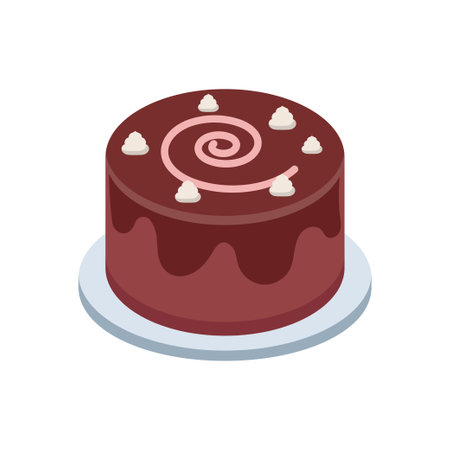 cake Vector illustration on a transparent background. Premium quality symbols. Flat icons for...