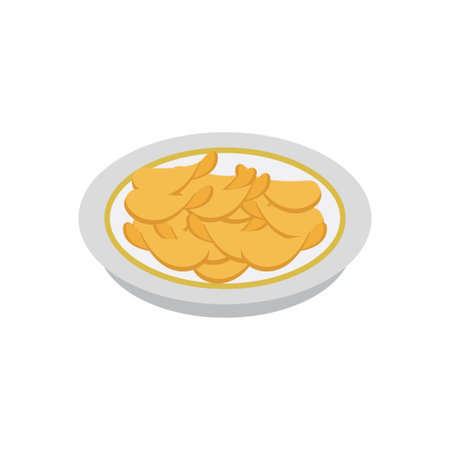chips Vector illustration on a transparent background. Premium quality symbols. Flat icons for concept and graphic design.のイラスト素材