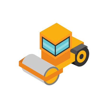 road roller  Vector illustration on a transparent background. Premium quality symmbols. Vector line flat icons for concept and graphic design.のイラスト素材