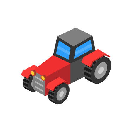 tractor Vector illustration on a transparent background. Premium quality symmbols. Vector line flat icons for concept and graphic design.のイラスト素材