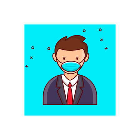 businessman Vector illustration on a transparent background. Premium quality symmbols. Vector line flat icons for concept and graphic design.のイラスト素材