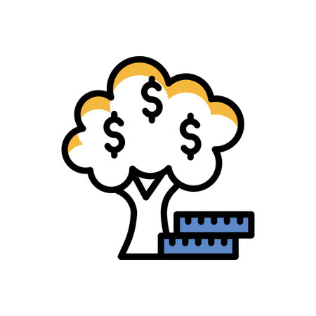 Dollar Vector illustration on a transparent background. Premium quality symmbols. Line Color vector icons for concept and graphic design.のイラスト素材