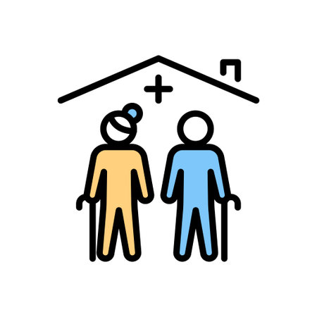 aging  Vector illustration on a transparent background. Premium quality symmbols. Line Color vector icons for concept and graphic design.のイラスト素材