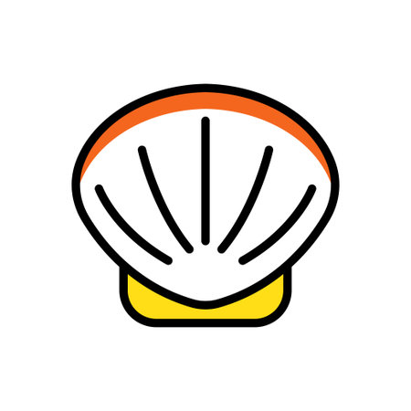 shellfish Vector illustration on a transparent background. Premium quality symmbols. Line Color vector icons for concept and graphic design.のイラスト素材
