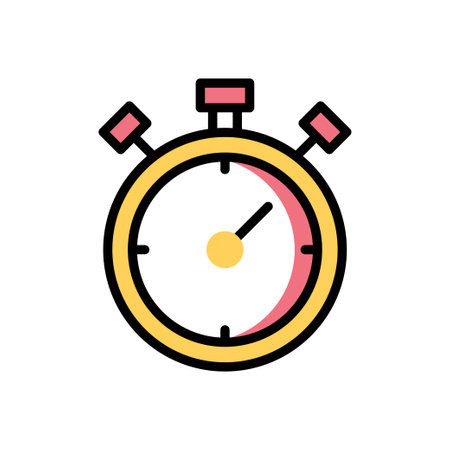 stopwatch Vector illustration on a transparent background. Premium quality symmbols. Line Color...