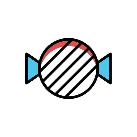 candy Vector illustration on a transparent background. Premium quality symmbols. Line Color vector icons for concept and graphic design.のイラスト素材