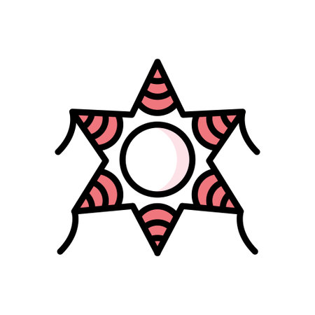 decoration Vector illustration on a transparent background. Premium quality symmbols. Line Color vector icons for concept and graphic design.のイラスト素材