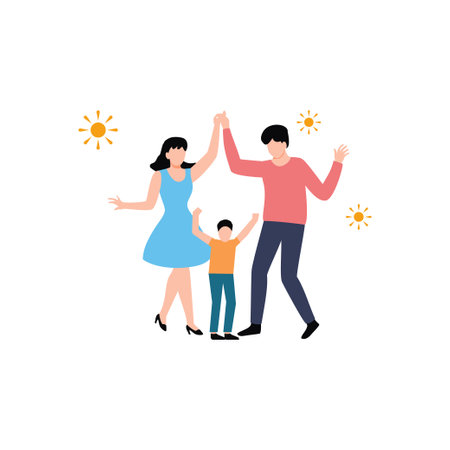 The family is celebrating the day of dead.のイラスト素材