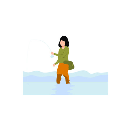 Worker assembling furniture at home vector Illustration isolated on a white background.のイラスト素材