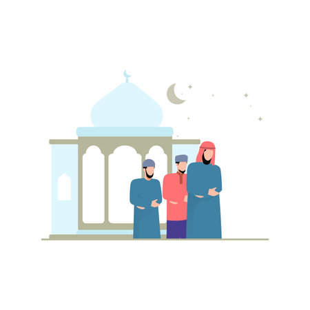 People are praying.のイラスト素材