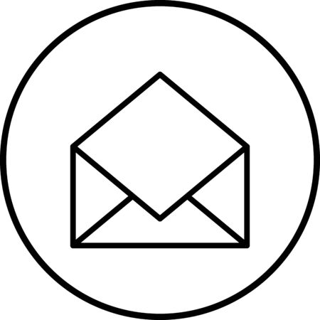 Envelope Vector Icon White Backgroundのイラスト素材