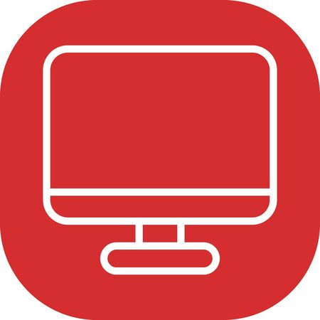 LCD Vector Icon White Backgroundのイラスト素材