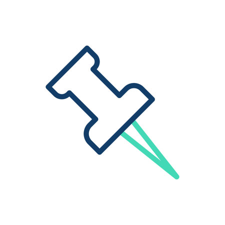 Thumb Pin Vector Icon White Background