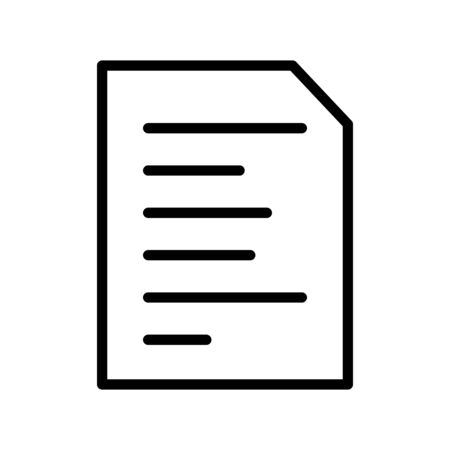 Document Vector Icon White Backgroundのイラスト素材