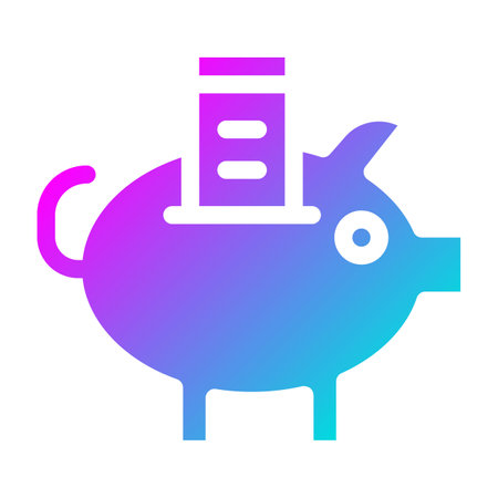 Piggy Bank Vector Icon design Illustrationのイラスト素材