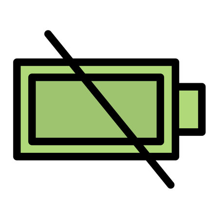 Empty Battery Vector Icon Design Illustrationのイラスト素材