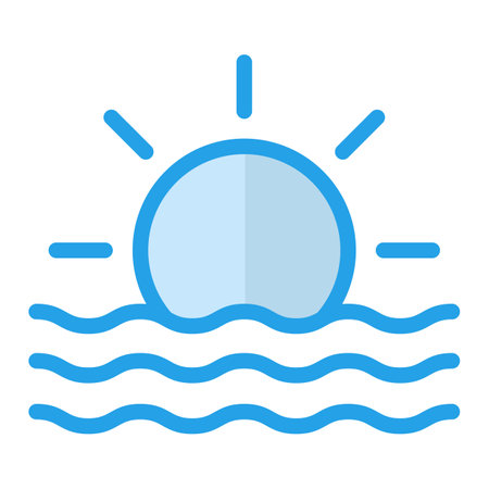 Sun Rise Vector Icon Design Illustrationのイラスト素材