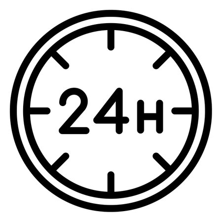 24 hours Vector Icon Design Illustrationのイラスト素材