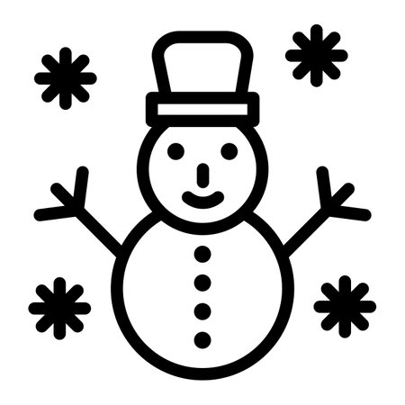 Snowman Vector Icon Design Illustrationのイラスト素材