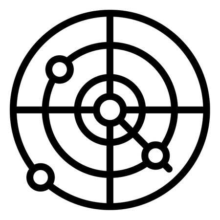 Radar Vector Icon Design Illustrationのイラスト素材